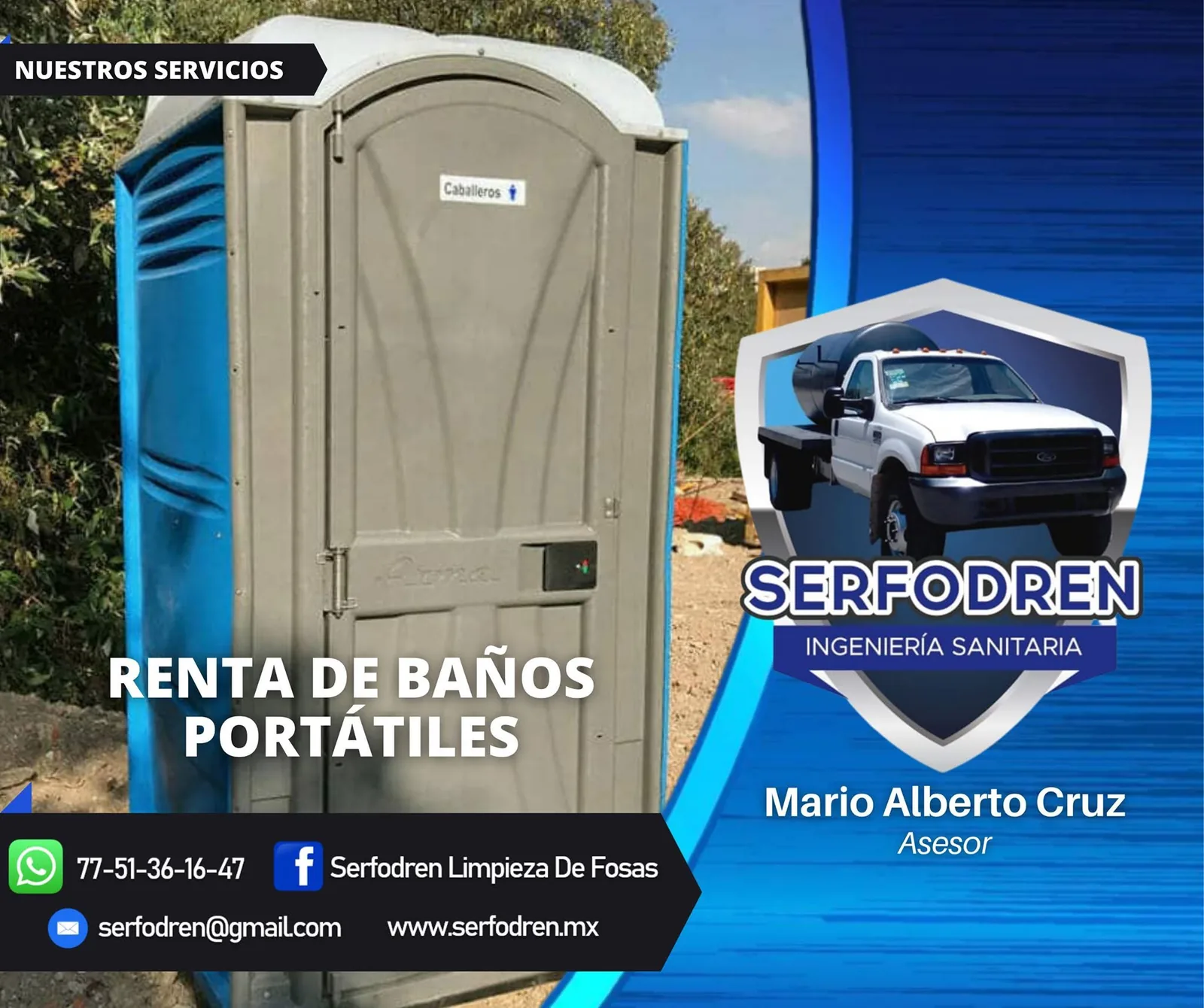 Renta de baño portátil